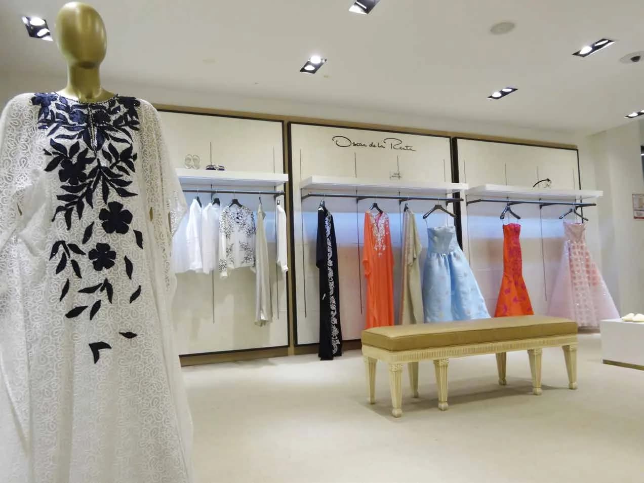 51 East fashion floor with mannequin display and hanging rails