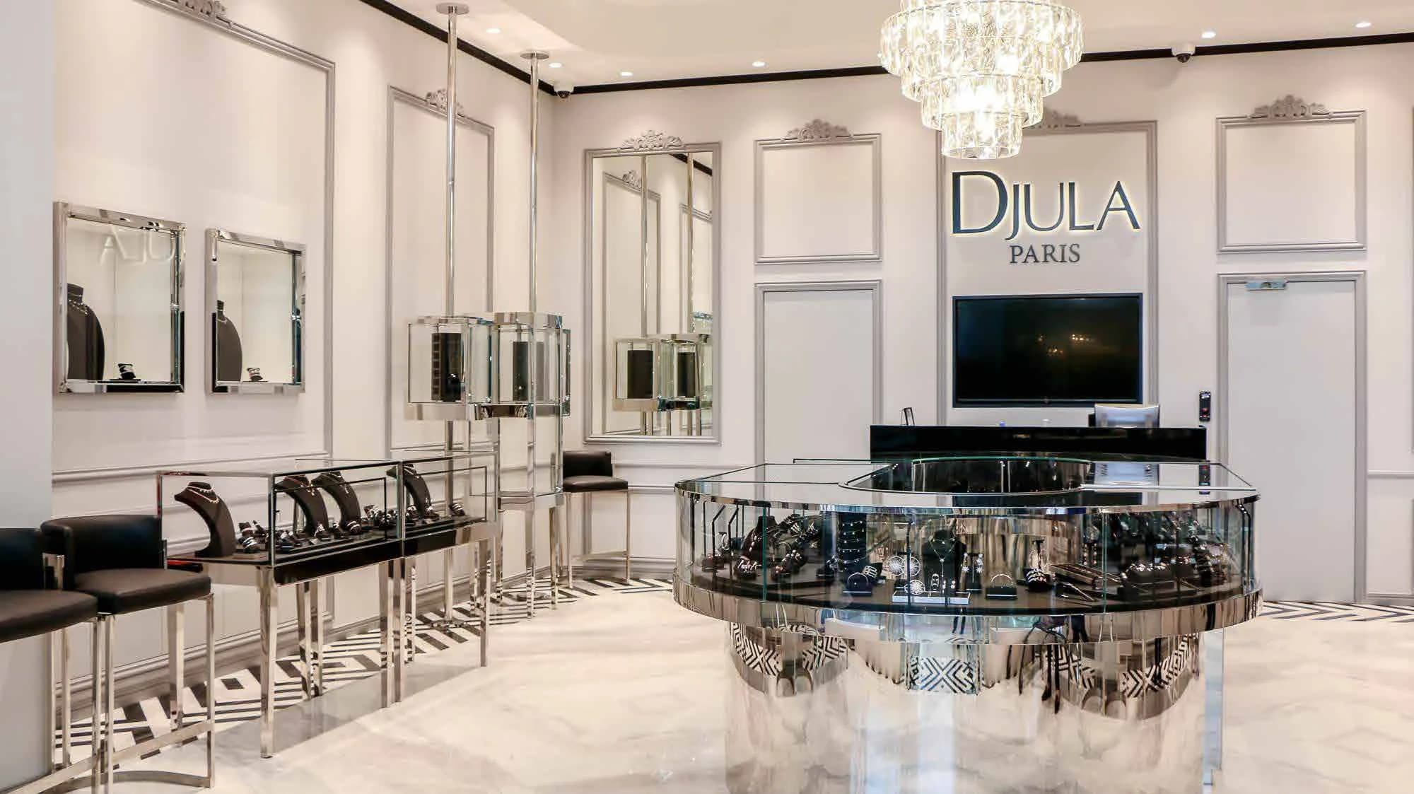 Djula wall niches and mirrored display cabinets