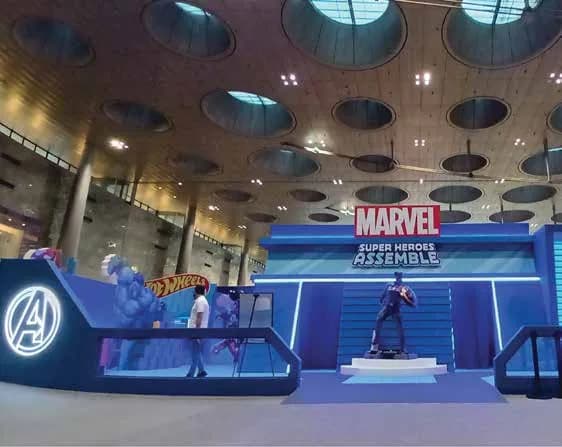Marvel Super Hero Adventures activation with Avengers branding